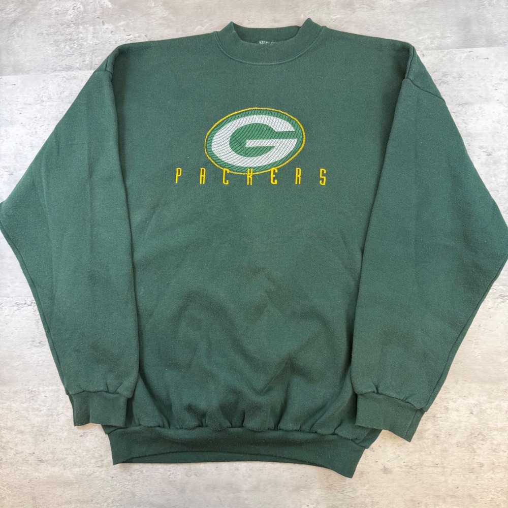 Vintage Green Bay Packers Logo Athletic Sweatshirt Green XL NFL Crewneck 90s